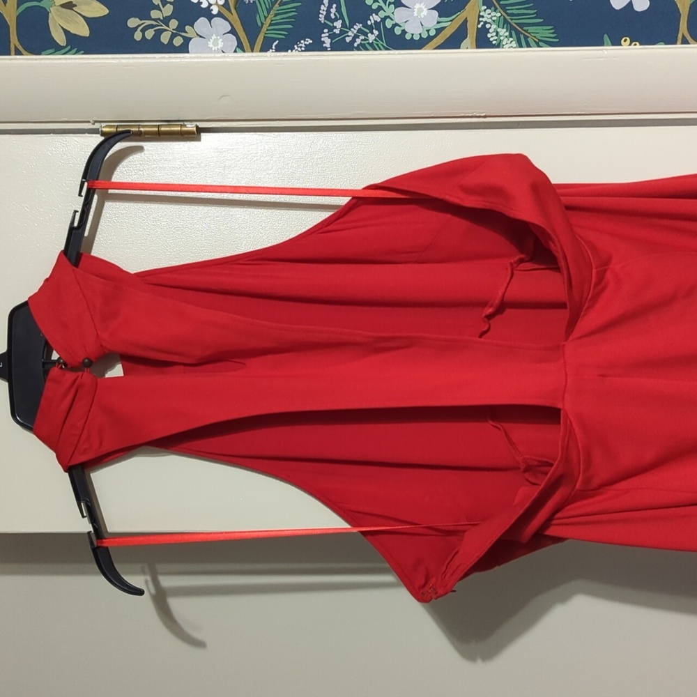 Maeve Red Halter-Back Midi Dress - Picture 6 of 13